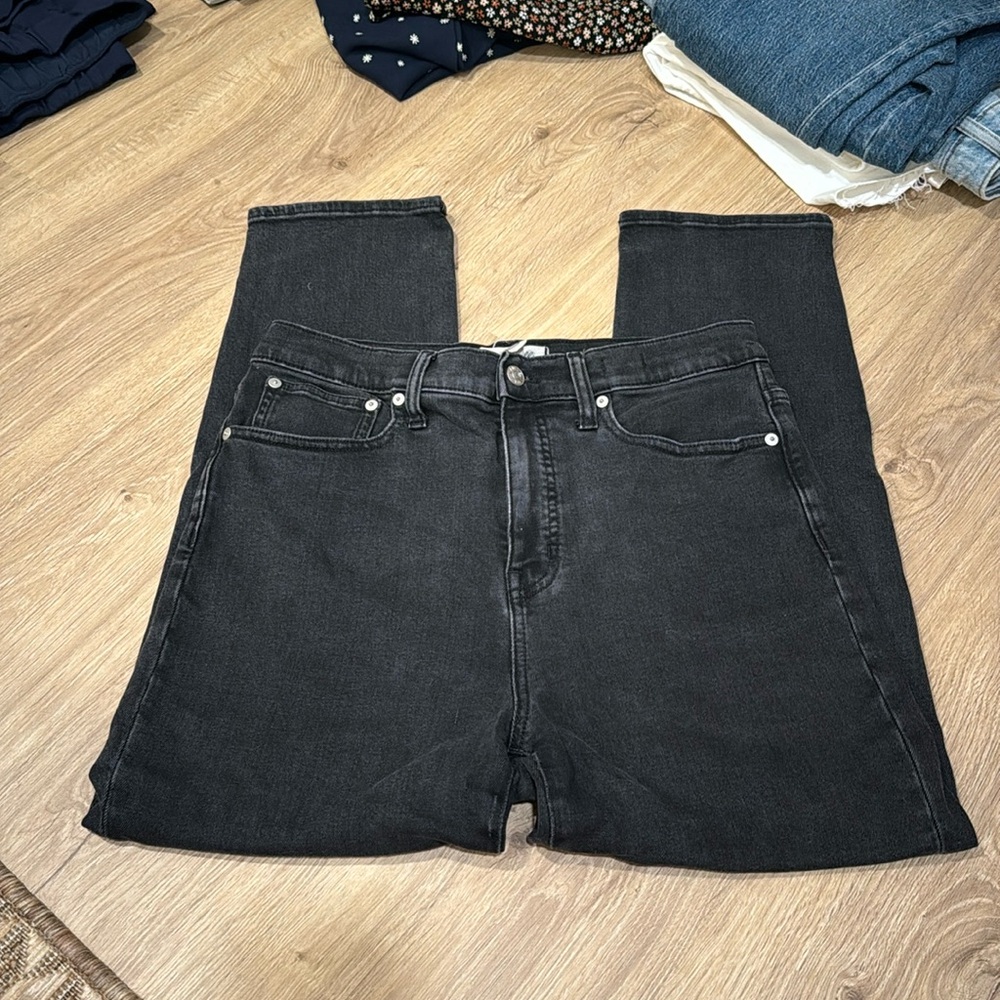 Madewell Black Straight Leg Jeans